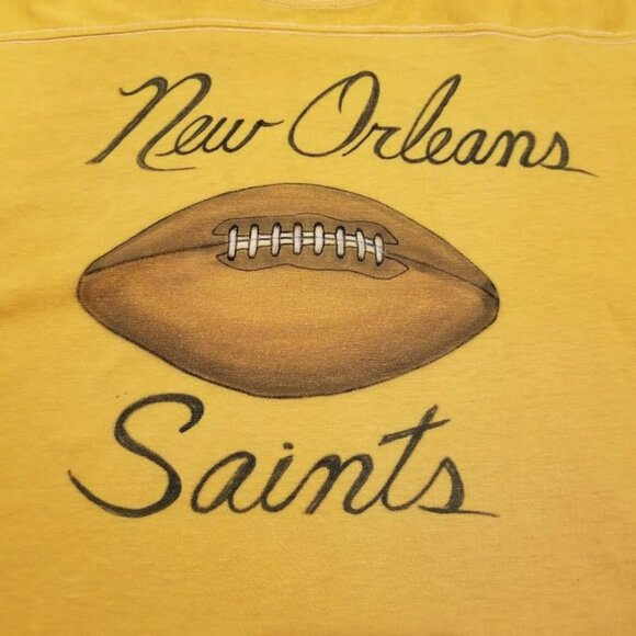 Vintage New Orleans Football Saints Pat Air Brushed Jersey Tee Shirt XL - Picture 4 of 13